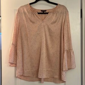 Satiny Reitman’s blouse with dollman sleeves